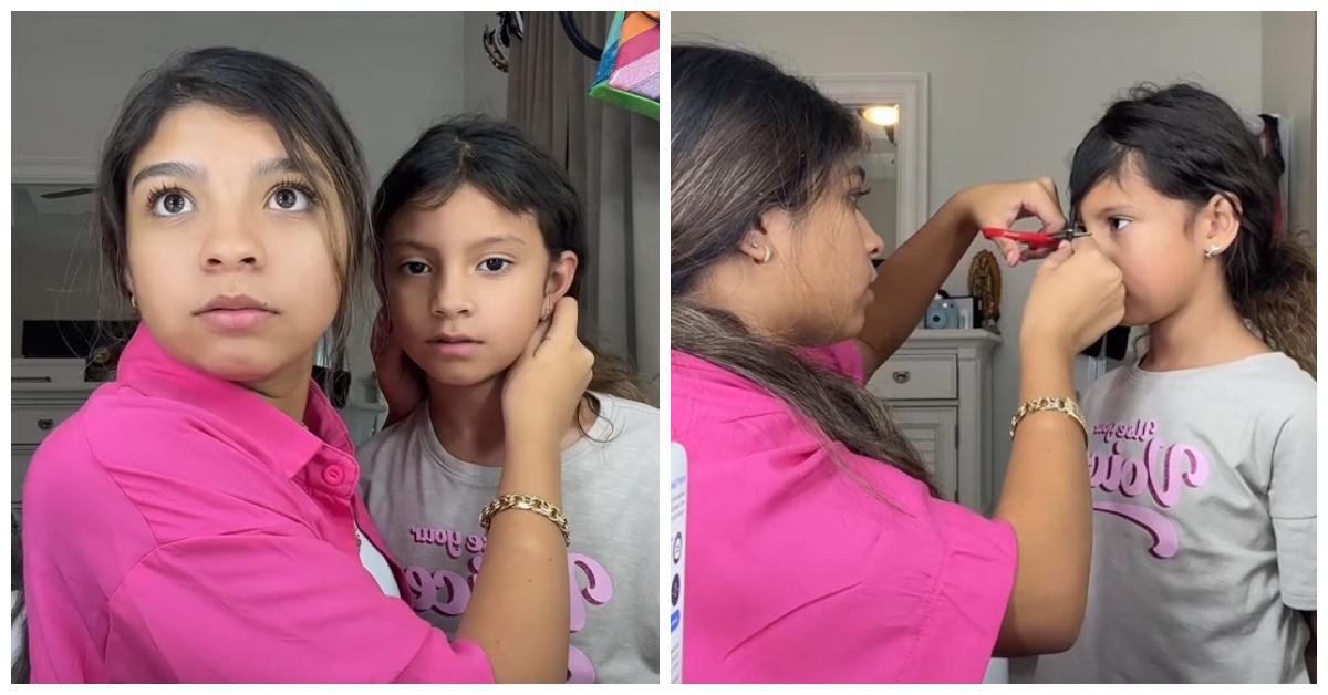 These sisters went viral on TikTok for their bang-cutting video.