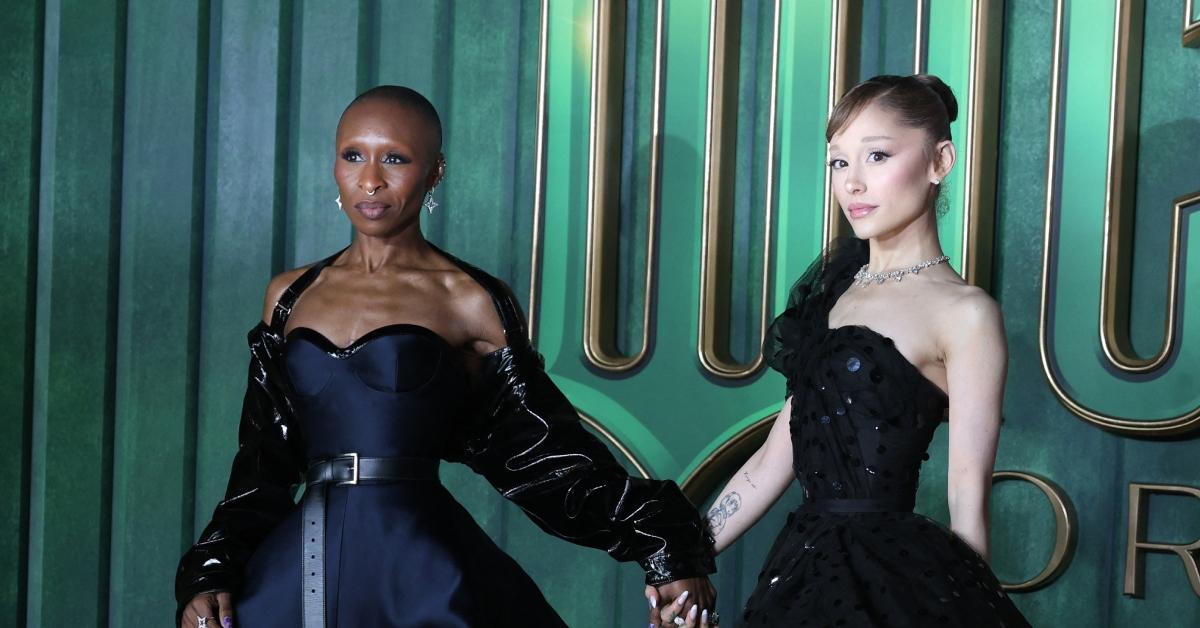 (l-r): Cynthia Erivo and Ariana Grande at the 'Wicked: For Good' premiere