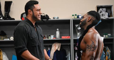 Uli Latukefu as The Rock and Eltony Williams as Chad Frost in 'Young Rock'