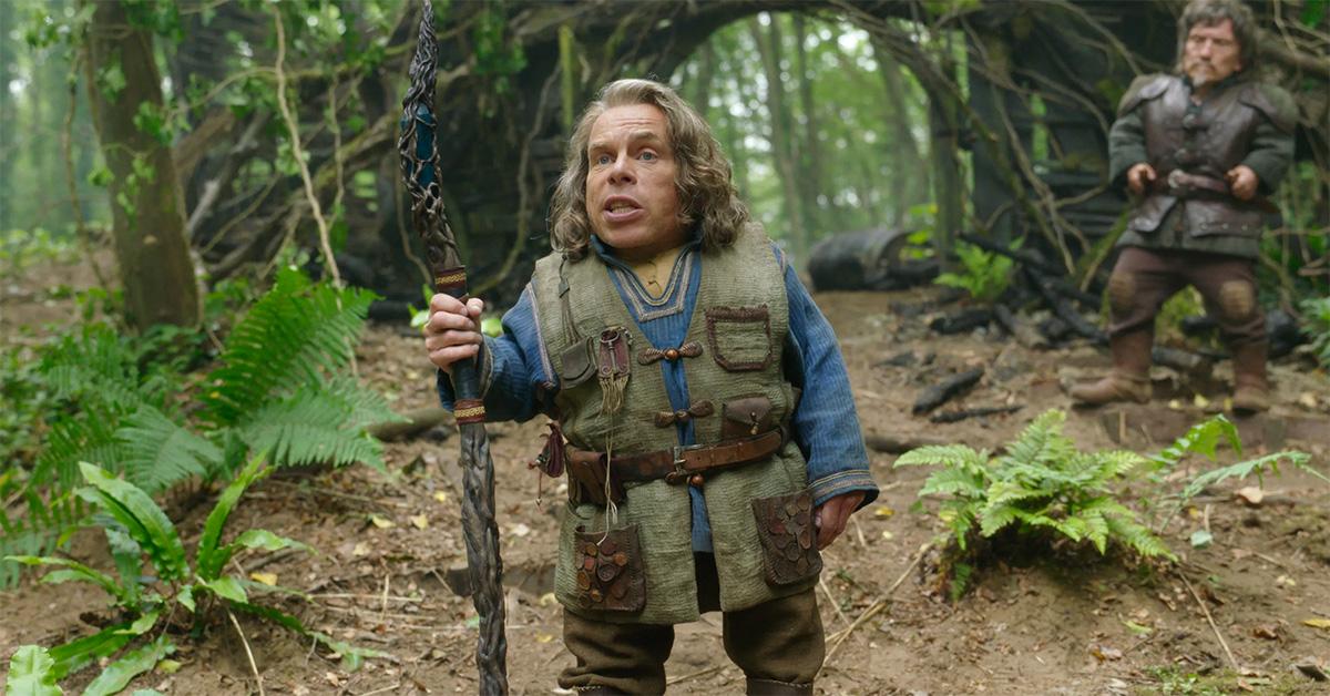 Warwick Davis in the woods in 'Willow.' 