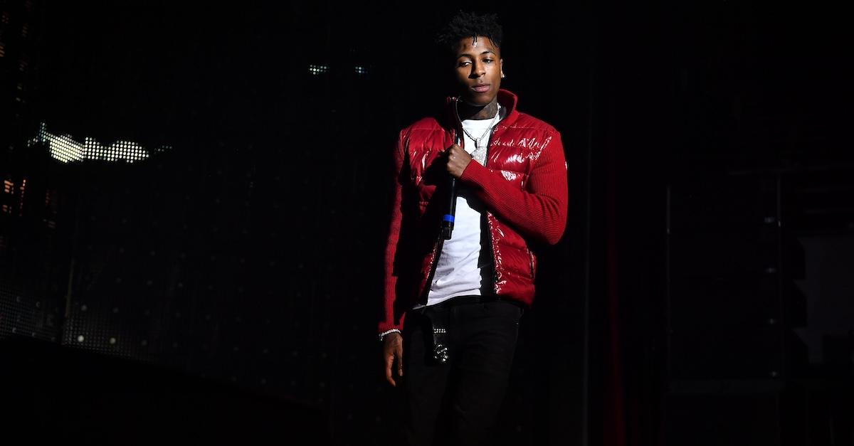 Rapper NBA YoungBoy performs onstage during Lil Baby & Friends concert