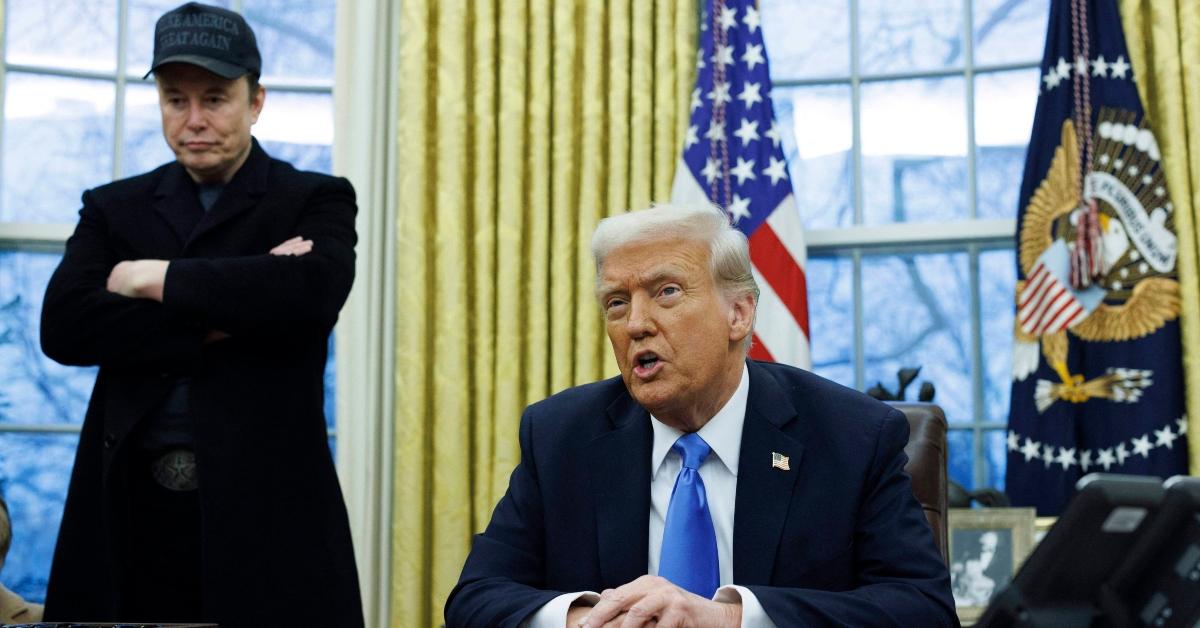 Elon Musk and Donald Trump in the Oval Office