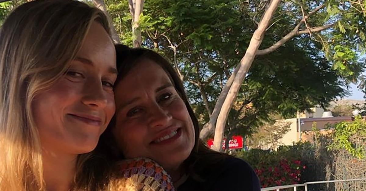 Brie Larson with her mother, Heather