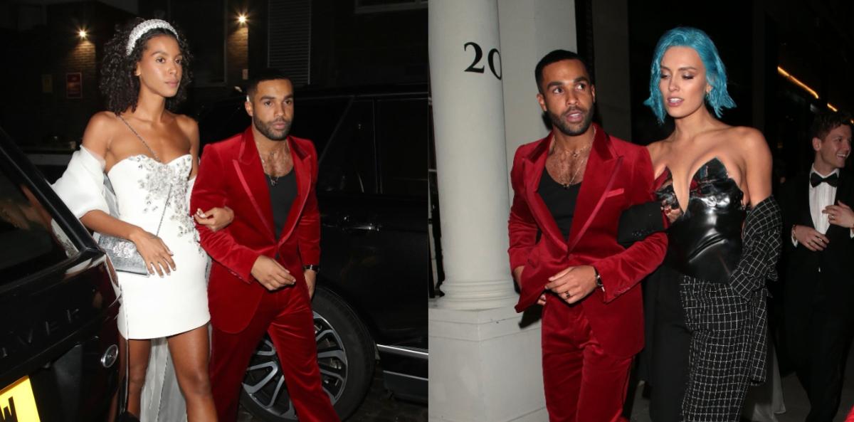 Lucien Laviscount with Arlissa and Wallis Day at the British Fashion Awards in 2021