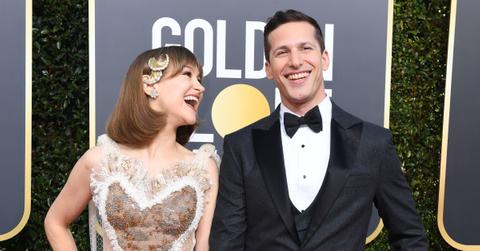 Andy Samberg and Wife at The Golden Globes in 2019
