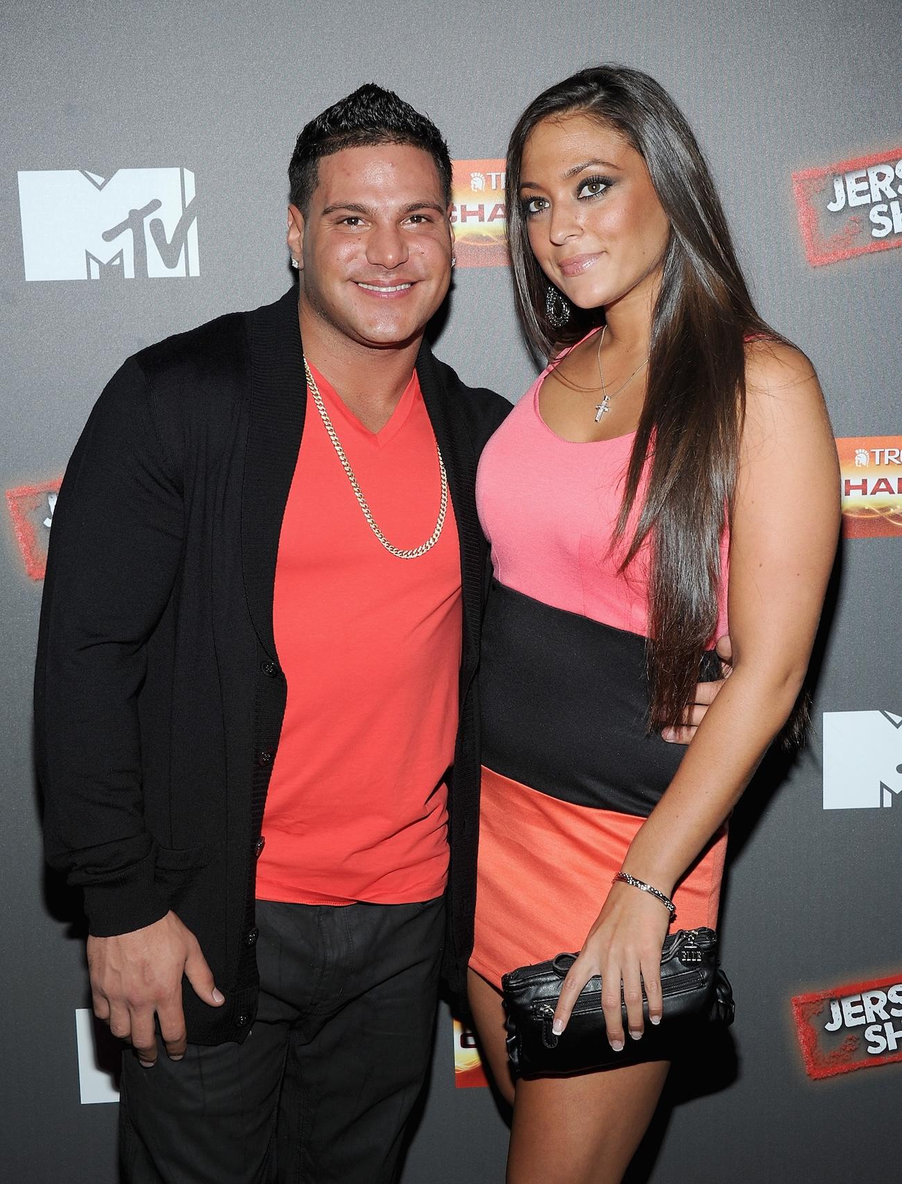 Ronnie Ortiz-Magro and Sammi "Sweetheart" Giancola attend the "Jersey Shore" Final Season Premiere in 2012