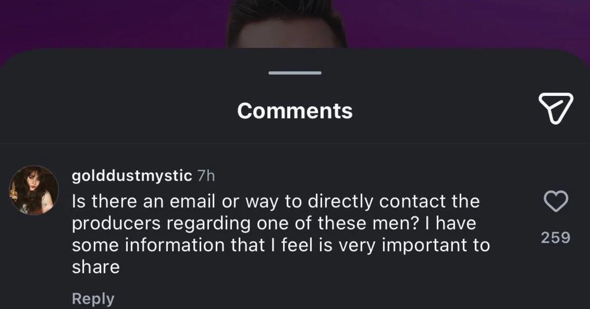 Love is Blind Season 10 allegation screenshot on Instagram