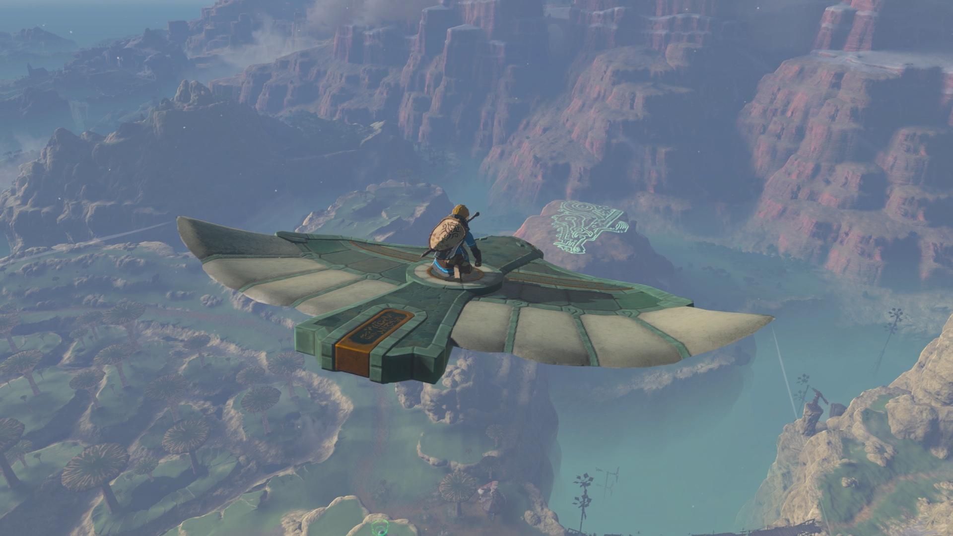 Link riding in the air in 'Tears of the Kingdom'