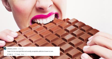 A Reddit thread detailed types of addiction from chocolate to social media and external validation
