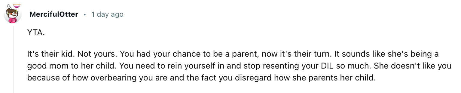 reddit comment about grandma parenting grandson