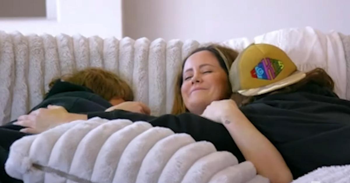 Jenelle Evans with her two sons, Kaiser (L) and Jace (R)