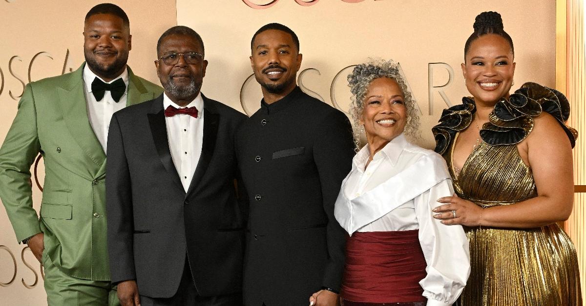 Michael B. Jordan and his family (From left to right: Khalid Jordan, Michael A. Jordan, MBJ, Donna Jordan, and Jamila Jordan)