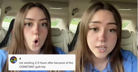 Employee Leaves Work on Time