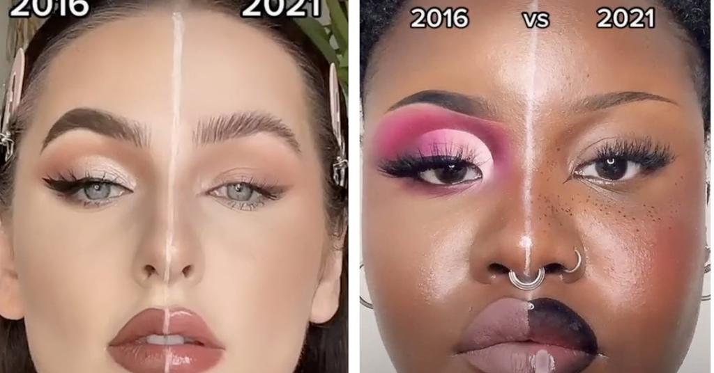 Make Up In 2016 What Is the 2016 vs. 2021 TikTok Makeup Challenge? Beauty Trends Compared