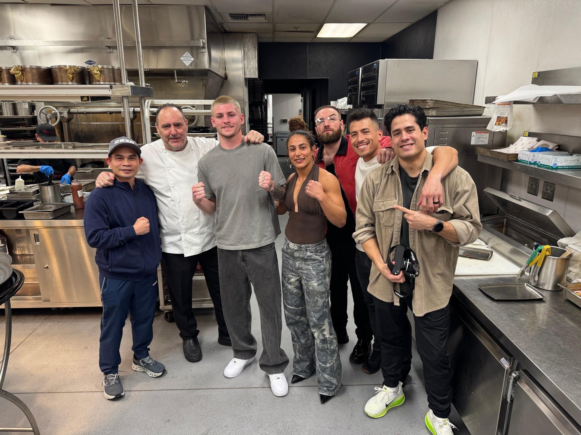 zuffa boxer callum walsh ufc fighter tabatha ricci coaches chef barry dakake barrys prime las vegas