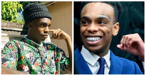 YNW Melly sitting in chair and in court