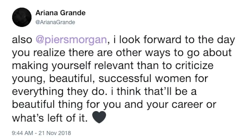 ariana grande piers morgan