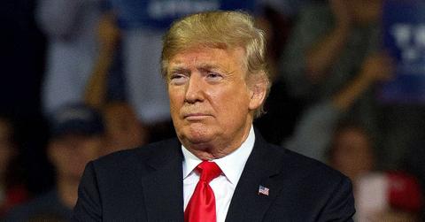 Donald Trump at a rally in 2018.