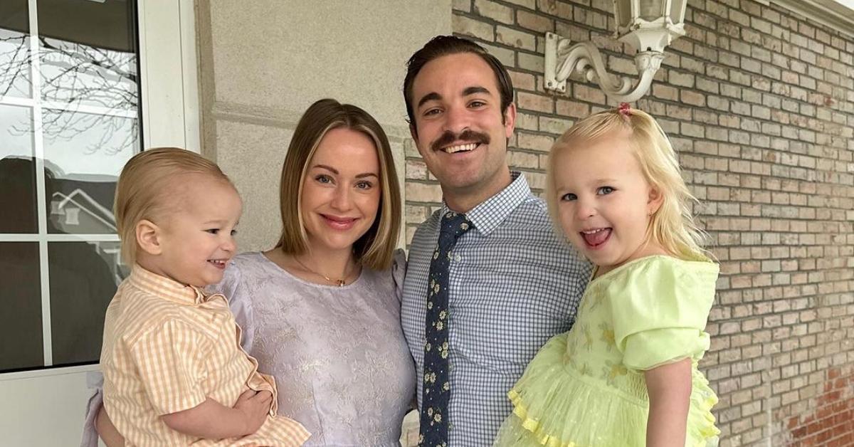 (l-r): Connor and Whitney's son, Whitney Leavitt, Connor Leavitt, and their daughter