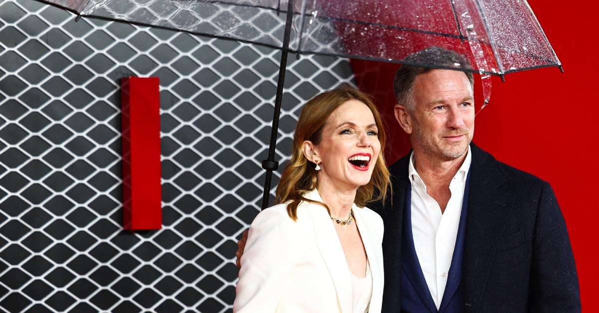 Geri Halliwell and Christian Horner at the 'Ferrari' premiere.