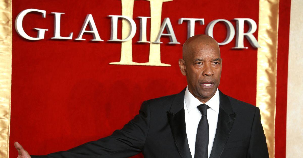 Denzel Washington at a screening of 'Gladiator II' in London.