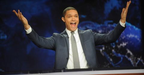Trevor Noah hosting his first episode of 'The Daily Show.'