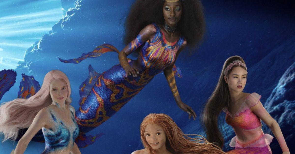 Ariel and her sisters in the live action movie