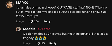 comment on tiktok video sexist thanksgiving doc