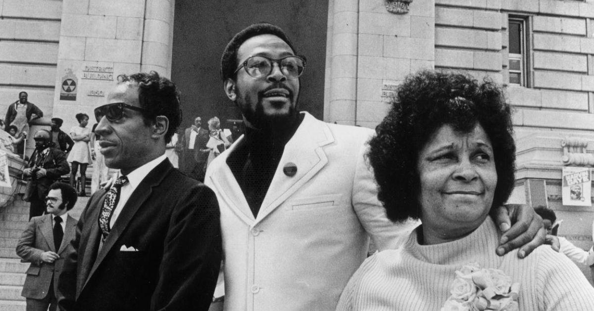 Marvin Gaye with his parents at Marvin Gaye Day. 