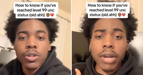 TikTok user @yoohendo explaining what "unc" means