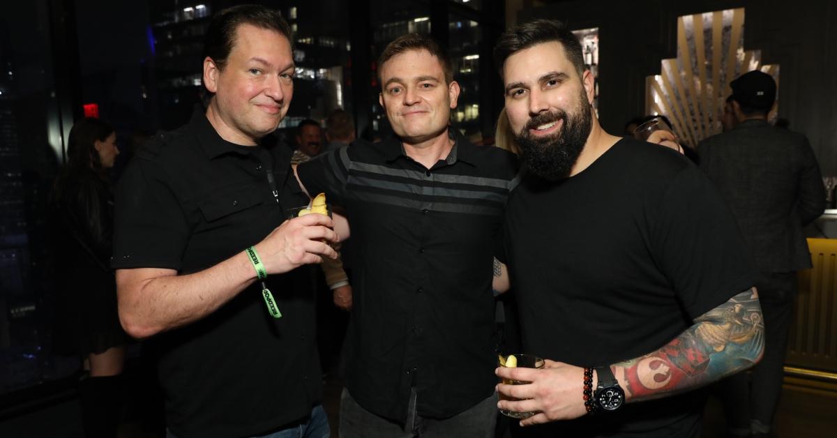 (l-r) Frank Tieri, Scott Snyder, and Benny Potter attend ComiXology Originals Presents: Scottoberfest