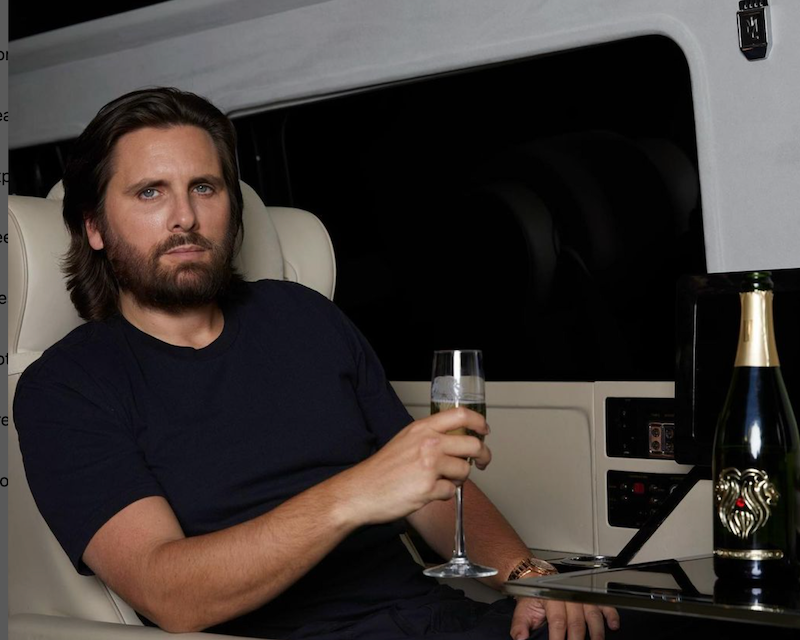 Scott Disick on a Jet