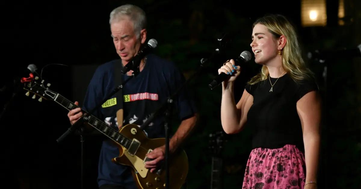 John McEnroe performing with his daughter, Ava McEnroe.