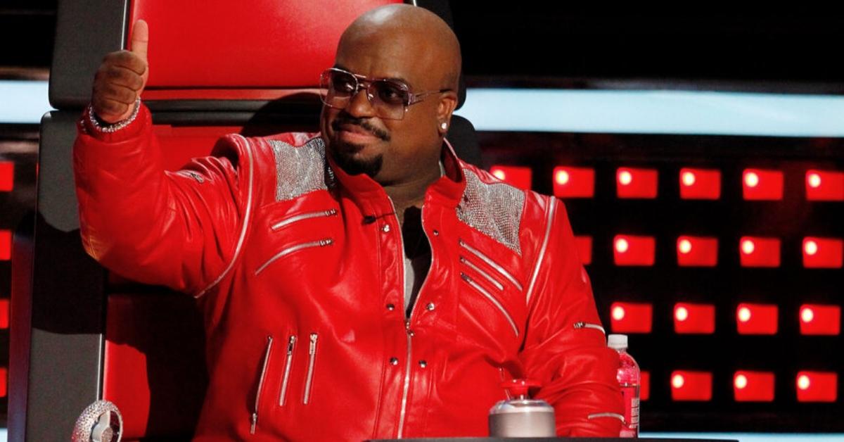 CeeLo Green on the set of The Voice as an advisor.