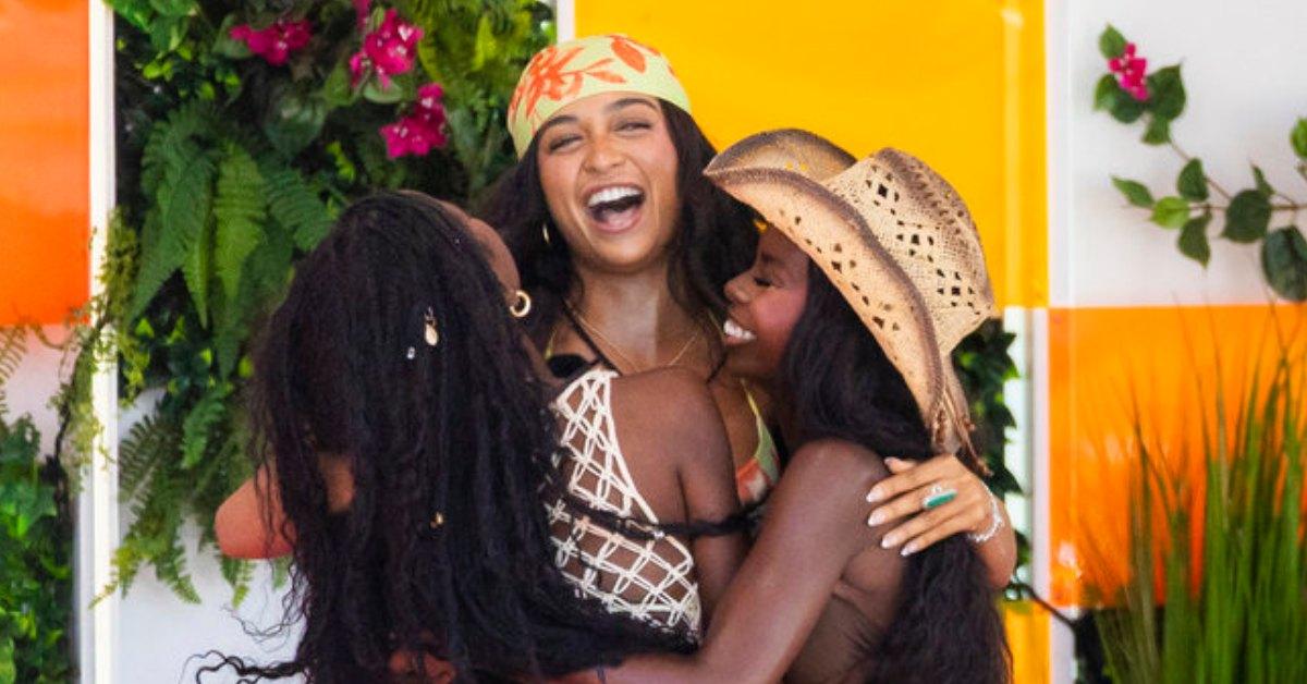 Chelley, Cierra, and Olandria on 'Love Island' Season 7.