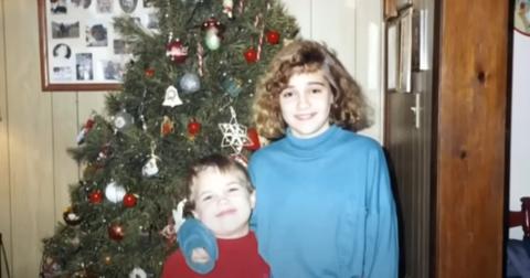 JD and Lindsay Vance as children on Christmas