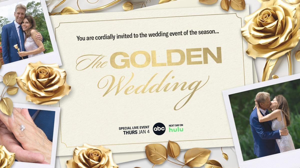 The Golden Bachelor wedding invitation
