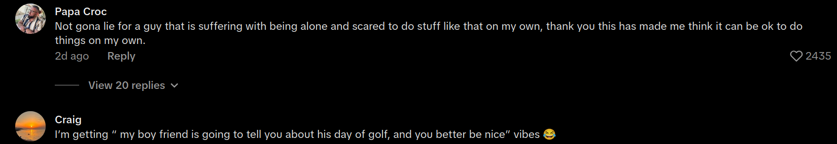 man joins golf party
