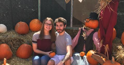 MoistCr1TiKaL and Tiana Tracy at a pumpkin patch