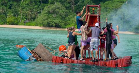 The entire Season 2 cast of Netflix's 'The Mole' compete in a water-based challenge in Episode 2.