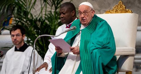 Pope Francis speaking