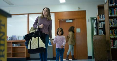(l-r): Holly Taylor as Angelina and Bianca and Gianna Riccio in 'Manifest' Season 4.