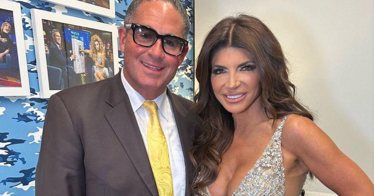 James Leonard and Teresa Giudice backstage at 'WWHL'