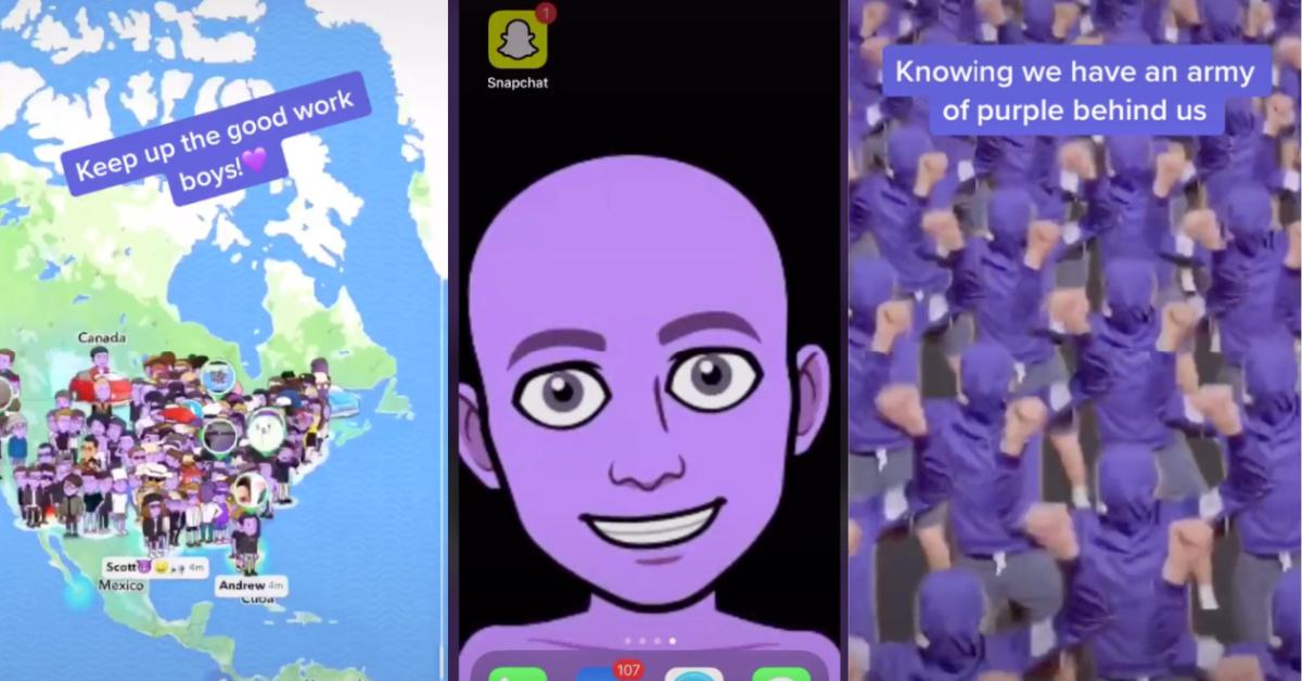 snapchat上的紫色表情符号