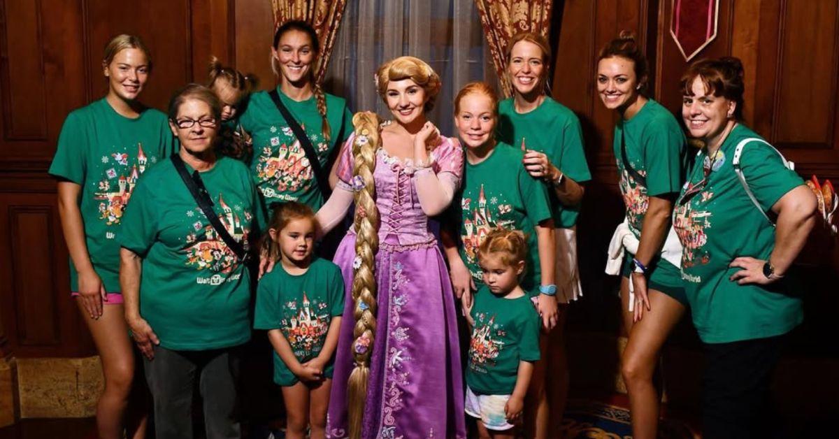 Kylie Kelce with her family at Disney World. 