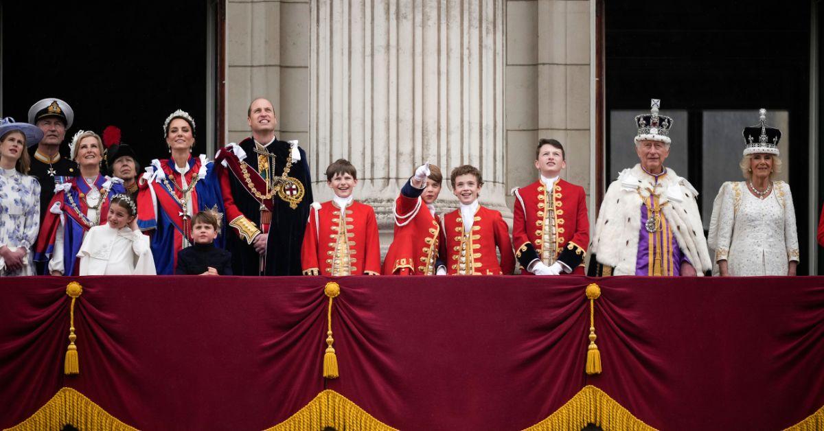 Members of the royal family at King Charles's coronation on May6, 2023