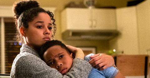 Nicole (Alisha Wainwright) hugs Dion (Ja'Siah Young)