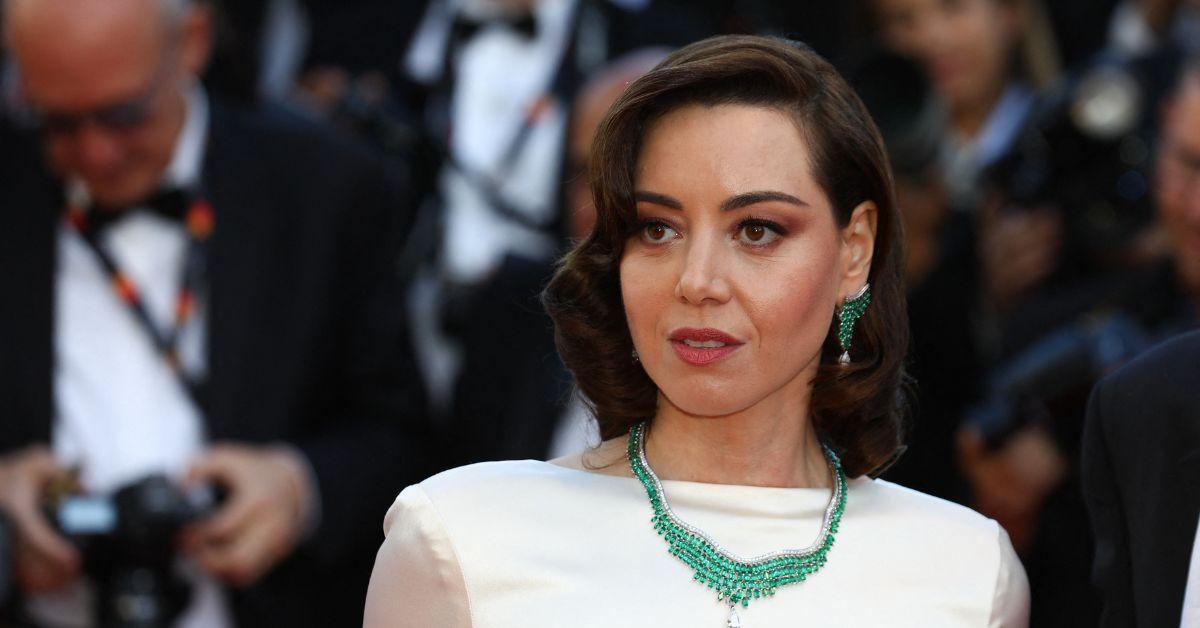 Aubrey Plaza at the premiere of 'Megalopolis' in Cannes. 