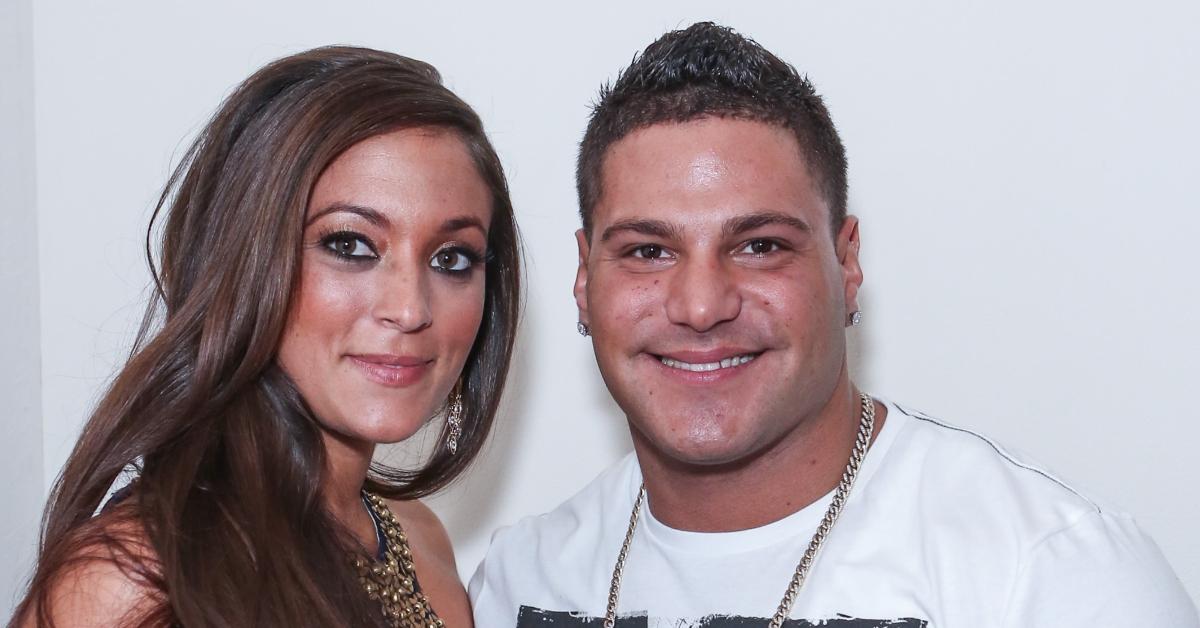 Sammi Giancola and Ronnie Ortiz-Magro backstage at Sammi Sweetheart Spring 2013