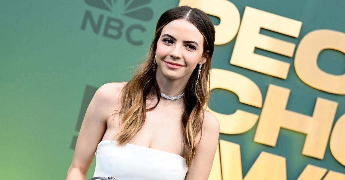 Bobbi Althoff at the People's Choice Awards wearing white.